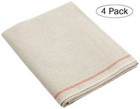 Premium Professional Bakers Couche - 35"x26", 100% Flax Linen Heavy Duty Proofing Cloth from Tissage Deren of France, with One Bonus Mure & Peyrot Fixed Blade Lame, by BrotformDotCom (Fоur Расk)