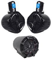 KICKER 45CWTB84 TB 8" 600w Marine Subwoofer+Enclosure+6.5" Wakeboard Speakers