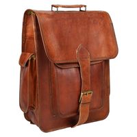 Habiller Unisex Leather 16 LTR. Vintage Brown Laptop Backpack 12X16-BP104