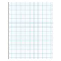 TOPS 33041 Quadrille Pads, 4 Squares/Inch, 8 1/2 x 11, White, 50 Sheets