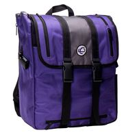 Case-It BKP-102 Laptop Backpack with Hide-Away Binder Holder, Fits 13-Inch Laptops, Purple/Grey (BKP-102 PURG)