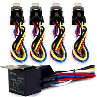 Genssi 30/40 AMP Auto LED Light Bar Relay Wiring Harness SPDT 12V 40A (Pack of 5)