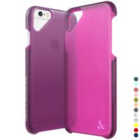 AMBER & ASH Ultra Slim Case Compatible with iPhone 6 & iPhone 6s (4.7 inch), 2-Layer Protection Anti-Shock Anti-Slip Semi-Transparent Case (2014-2015) [Burgundy Wine]