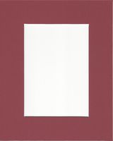 Pack of 5 11x14 Brick Red Picture Mats with White Core for 8x10 Pictures