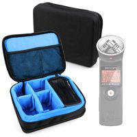 DURAGADGET Protective Black & Blue EVA Carry Case - Suitable for Use with Zoom H1 | H1n | H2N | H4n Pro | H5 & H6 Voice Recorders