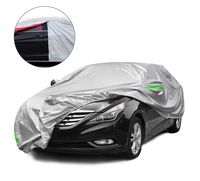 Tecoom LSC03 Waterproof UV-Proof Windproof Design Car Cover with Zipper Storage and Lock for All Weather Indoor Outdoor Fit 191-200 inches Sedan