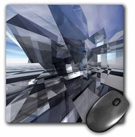 3dRose LLC 8 x 8 x 0.25 Inches Checker Cubes Abstract Three Dimensional Checker Board with Stretched Squares Mouse Pad (mp_19436_1)