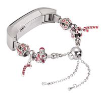 Wearlizer Christmas Bands Compatible Fitbit Alta and Fitbit Alta hr Bands for Women with Christmas Santa and Christmas Tree，Bracelet Metal Wrist Band for Fitbit Alta (Santa)