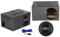 Rockville W10K9D2 10" 3200 Watt Car Audio Subwoofer + Vented Sub Box Enclosure