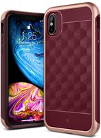 Caseology Parallax for iPhone Xs Case (2018) / iPhone X Case (2017) - Award Winning Design - Burgundy