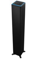 Sharper Image SWF2001BK Wall Powered Amazon Alexa Bluetooth Tower Speaker with Far Field Voice Control, Voice Controled Smart Floorstanding Tower Speaker with WiFi, Ask Alexa Anything You Want