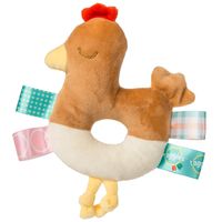 Taggies Barnyard Friends Soft Ring Rattle, Chikki Chicken, 5-Inches