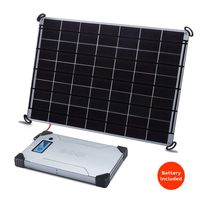 Voltaic Systems 17 Watt Rapid Solar Panel Charger for Laptops (Including MacBooks with an Adapter) | Includes a Battery Pack (Power Bank) and 2 Year Warranty - Silver