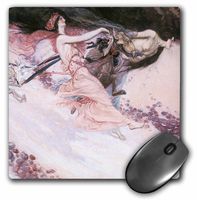 3D Rose"Elfin Revelers Arthur Rackham Fantasy Fairy Painting" Matte Finish Mouse Pad - 8 x 8" - mp_126291_1