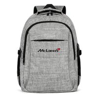 Laptop Backpack Waterproof Mclaren-Logo- Briefcase with USB Charging Port for Men Womens Large Capacity School College Bookbag Fits 15.6 Inch Laptop Notebook-Grey