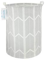 LANGYASHAN Storage Bin，Canvas Fabric Collapsible Organizer Basket for Laundry Hamper,Toy Bins,Gift Baskets, Bedroom, Clothes,Baby Nursery (Arrowhead)