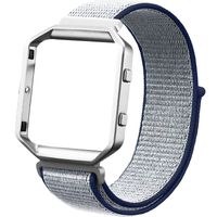 Dizywiee Compatible with Fitbit Blaze Nylon Bands with Metal Frame, Breathable Sport Loop Band Replacement Accessories Wristband