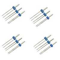 Farmunion Twin Stretch Machine Needle Double Twin Needles Pins 12 pcs (3pcs Twin Needle Size Mixed 2.0/90 3.0/90 4.0/90)