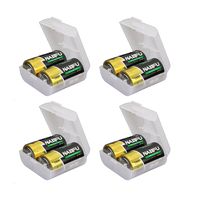 Whizzotech D Battery Storage Case/Box/Organizer Clear Color Pack of 4 (BL15)