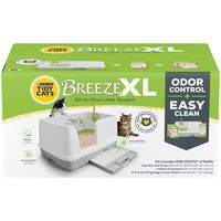 Purina Tidy Cats Non Clumping Litter System, Breeze XL All-in-One Odor Control & Easy Clean Multi Cat Box, 18 lb.