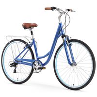 sixthreezero Body Ease Women's 7-Speed Comfort Road Bicycle, Navy Blue 26" Wheels/ 17" Frame