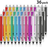 Stylus Pen Set of 36 for Universal Capacitive Touch Screens Devices, Stylus Pens for Touch Screens Devices, Compatible with iPhone, iPad, Tablet (12 Colors)