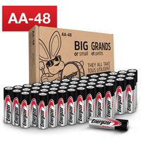 Energizer AA Batteries (48Count), Double A Max Alkaline Battery - Packaging May Vary