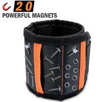 VIBOLA Magnetic Wristband with 20 Powerful Magnets, Magnetic Tool Wristband Holder for Holding Screws, Nails, Bolts, Drill Bits, Fasteners, Best Gift for Men, DIY Handyman, Woodworker, Father