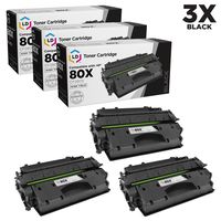 LD Compatible Toner Cartridge Replacements for HP 80X CF280X High Yield (Black, 3-Pack)