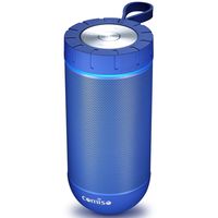 COMISO Bluetooth Speaker with 360 Surround Sound, 24 Hour Playtime, 66ft Bluetooth Range, IPX5 Water Resistance Dual-Driver Wireless Speaker for iPhone, Samsung (Blue)