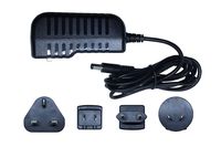 Poppidot Power Supply Adapter, UL Listed, AC to DC 12V 2A 24W, 5.5mm x 2.1mm Barrel Jack, Interchangeable plugs for LED light bars, LED Strips