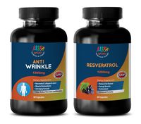 Weight Loss Supplements - Anti Wrinkle - RESVERATROL 1200 - resveratrol hyaluronic Acid - (2 Bottles Combo)