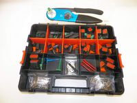Deutsch, Black CONNECTORS with Solid TERMINALS, PIC Tool and Generic HDT-48-00 Crimper, 350 Piece Set for Harley, Cat, Automotive, Motorcycle, Trailer, Truck and More