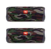 JBL Flip 5 Waterproof Portable Wireless Bluetooth Speaker Bundle - (Pair) Camouflage