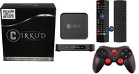 Cirkud Android TV Box - HTPC with Android TV - 4K Capable - Media Player - Gaming Console - RF Remote and Gamepad Included - Auto Updates