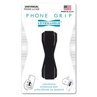 LoveHandle Universal Grip for Cell Phone and Mini Tablet - Black Elastic Strap with Black Base (LH-01Black)
