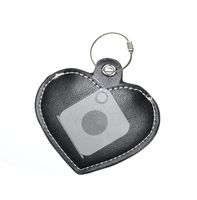 fashion key chain cover style accessories for tile skin phone finder key finder item finder (only case, NO tracker included). FOR old mate and new ttile mate with removable battery. Heart black
