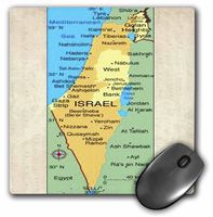 3dRose LLC 8 x 8 x 0.25 Inches Mouse Pad, Map of Israel (mp_40758_1)