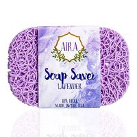 Aira Soap Saver - Soap Dish & Soap Holder Accessory - BPA Free Shower & Bath Soap Holder - Drains Water, Circulates Air, Extends Soap Life - Easy to Clean, Fits All Soap Dish Sets - Lavender