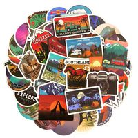 Linzze Stickers 50-Pcs Pack Waterproof Vinyl Bumper Decals Perfect Graffiti for Laptop Car Skateboard Water Bottle Travel Case Guitar Luggage Motorbikes (Outdoors Advantage)