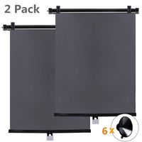 Sfee 2 Pack Car Sun Window Shade for Side and Rear Car Window, Foldable Car Sun Shade Roller Retractable Sunshade Blocks for Baby - Protect Baby, Kids, Pets and Passengers from Sun Glare and Heat