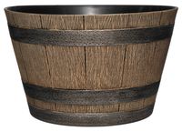 Classic Home and Garden S1027D-265R Whiskey Barrel, 20.5", Distressed Oak