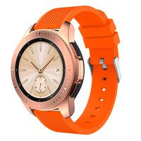 ZSZCXD Compatible for Samsung Galaxy Watch 42mm, 20mm Width Silicone Replacement Strap Wristband WatchBand for Samsung Galaxy (42mm) SM-R810/SM-R815 (Orange, 20mm Width)