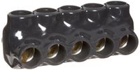 Morris Products 97655 Multi-Cable Connector, Insulated, Dual Entry, Black, 5 Ports, 350 - 6 Wire Range, 5/16" Allen Hex 5 Ports, 350 - 6 Wire Range, 5/16" Allen Hex