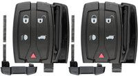 KeylessOption Keyless Entry Remote Smart Key Fob Shell Case Button Pad Key Cover for Land Rover LR2 2008-2012 (Pack of 2)