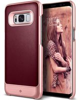 Galaxy S8 Case, Caseology [Fairmont Series] Slim Premium PU Leather Impact Protection Ultra Low-Profile for Samsung Galaxy S8 (2017) - Burgundy