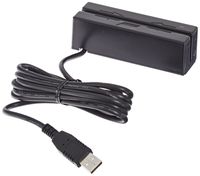 MagTek 21040104 Dual Track USB HID Magnetic Stripe Reader with 6' Cable, 60 in/s Swipe Speed, 5V, Black
