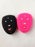 WKX 2pcs Key Cover Jacket Fit for Saturn Outlook Relay Aura Pontiac Grand Prix G6 G5 Chevrolet Traverse Tahoe Suburban Malibu GMC Yukon Acadia Buick Lacrosse Terraza Lucerne keyless Fob Remote