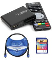 Micca Speck G2 1080p Full HD Ultra Portable Media Player Bundle with Silicon Power 16GB SDHC Memory Card, and Blucoil 8-FT HDMI Cable