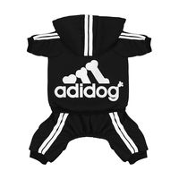 Scheppend Original Adidog Pet Clothes for Dog Cat Puppy Hoodies Coat Doggie Winter Sweatshirt Warm Sweater Dog Outfits, Black Large